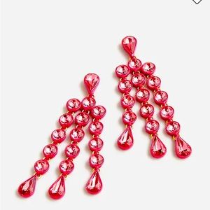 NWT Pink J.Crew waterfall earrings